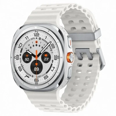 Imagem de Samsung Galaxy Watch Ultra Titanium Branco (Bracelete De Borracha Branca)