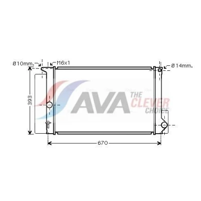 Imagem de Radiador, arrefecimento do motor AVA QUALITY COOLING TOA2397