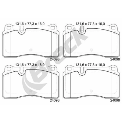 Imagem de BRECK 24098 00 551 10 Jogo de pastilhas para travão disco Cerâmica preparado indicador aviso desgaste com acessórios SEAT: Leon III ST