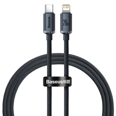 Imagem de Baseus Cabo de Carga Rápida e Dados Tipo C para Lightning 20W Preto