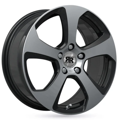 Imagem de Jante de alumínio racer five 8x18 5x100 et35 preto brilhante