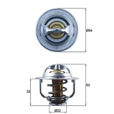 Imagem de MAHLE ORIGINAL TX 179 89D Termóstato, líquido de refrigeração 89 54 com junta OPEL: Astra H Hatchback, Corsa C D Hatchback