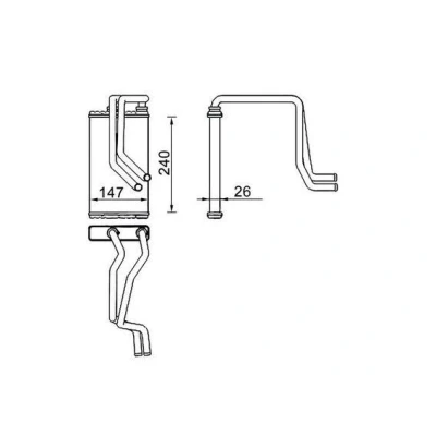 Imagem de MAHLE ORIGINAL AH 271 000S Radiador Quente