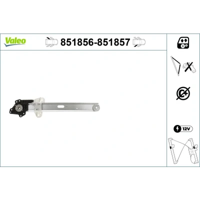 Imagem de Valeo Elevador de vidro traseira esquerda elétrico sem motor 851856