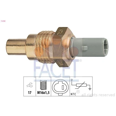 Imagem de FACET 7.3161 Sensor da Temperatura do Líquido de Refrigeração Made in Italy OE Equivalent preto TOYOTA: Celica V Coupe, Carina E Sportswagon