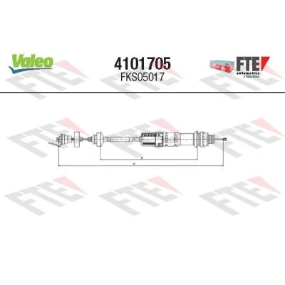Imagem de FTE 4101705 Cabo de Embreagem com afinação automática PEUGEOT: Partner I Van, CITROËN: Berlingo / First