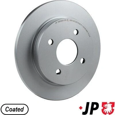 Imagem de JP GROUP 1563202100 Disco de travão Eixo traseiro 253 10,5 4 cheio revestido FORD: FIESTA 6, Focus Mk1 Hatchback, 5