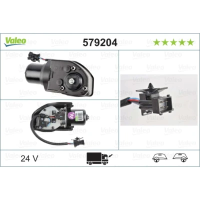 Imagem de VALEO ORIGINAL PART 579204 Motor de Limpa Vidros 24 à frente para veículos volante esquerda/direita