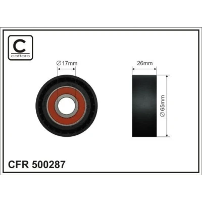 Imagem de CAFFARO 500287 Polia de Desvio OPEL: Astra J GTC, CHEVROLET: Cruze Carrinha