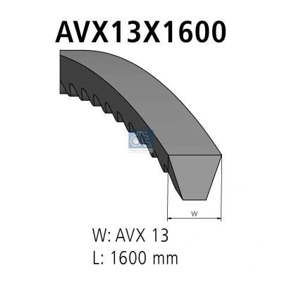 Imagem de DT Spare Parts 1.21208 Correia Trapezoidal 13 1600