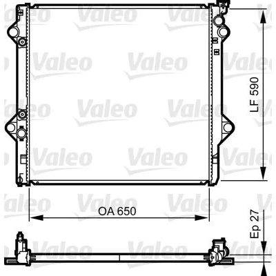 Imagem de VALEO 735569 Radiador, arrefecimento do motor Alumínio 650 598 26 sem regulador líquido de refrigeração Aletas soldadas