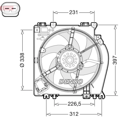 Imagem de DENSO DER46002 Ventilador de Radiador 12 NISSAN: Note I