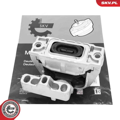 Imagem de ESEN SKV 75SKV253 Suporte, motor à direita Rolamento de Borracha e metal Alumínio, 185mm 120mm VOLKSWAGEN: Golf 5, Scirocco III