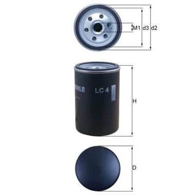 Imagem de MAHLE ORIGINAL LC 4 Filtro de ar 119,5 76,5 aparafusado DAF: CF 85