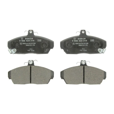 Imagem de BOSCH 0 986 424 214 Jogo de pastilhas para travão disco Baixo teor metálico com sensor desgaste integrado chapa anti ruído