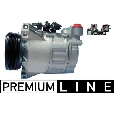 Imagem de MAHLE ORIGINAL ACP 1299 000P Compressor DCS17EC 12 PAG 46 R 134a com retentor FORD: S Max Mk1, MONDEO 4 Turnier, VOLVO: XC60 I, S80 II