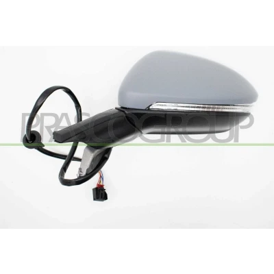 Imagem de Espelho retrovisor Prasco VG4007310 esquerda com subcapa elétrico aquecível, dobrável electricamente, sem cor, não esférico VOLKSWAGEN: Golf 7
