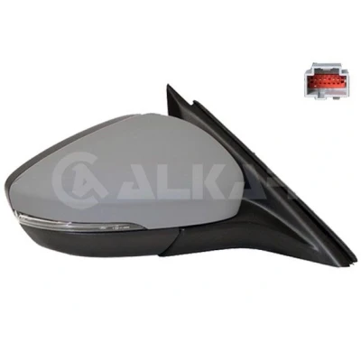 Imagem de Espelho retrovisor Alkar 6142471 à direita com subcapa elétrico aquecível, dobrável electricamente, convexo, iluminação circundante para veículo c