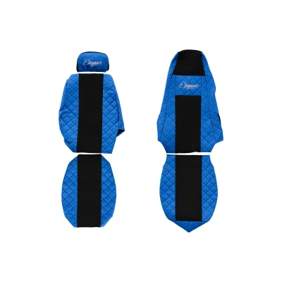 Imagem de F CORE Elegance FX03 BLUE Capa para banco de automóvel Azul Estampado Couro artificial à frente SCANIA: P,G,R,T series
