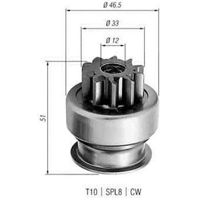 Imagem de MAGNETI MARELLI 940113020258 Pinhão, motor de arranque