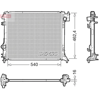 Imagem de DENSO DRM46063 Radiador, arrefecimento do motor 540 488 16