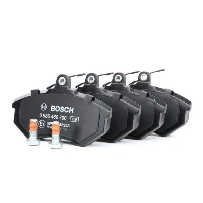 Imagem de BOSCH 0 986 466 700 Jogo de pastilhas para travão disco Baixo teor metálico com chapa anti ruído, parafusos acessórios AUDI: A4 B5 Sedan