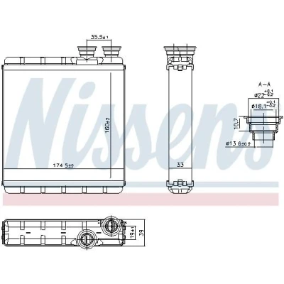 Imagem de NISSENS 707302 Radiador Quente sem tubo/cabo