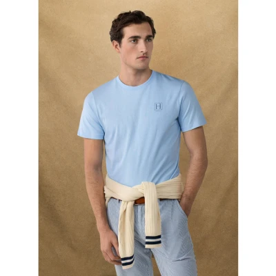 Imagem de Hackett London Heritage Small LOGO Tshirt básica, Homens, Tamanho: XL, Summer blue
