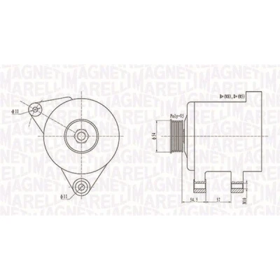 Imagem de MAGNETI MARELLI 063731747010 Alternador 12V 70A OPEL: Corsa C Hatchback, B Combo Van / Carrinha