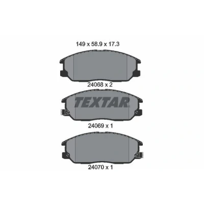 Imagem de TEXTAR 2406801 Jogo de pastilhas para travão disco com avisador sonoro desgaste KIA: SORENTO 1
