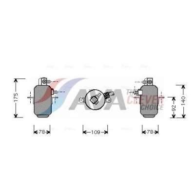 Imagem de AVA COOLING SYSTEMS MSD081 Filtro Secador Aço MERCEDES BENZ: W123 Carrinha, Sedan, Coupe