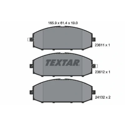 Imagem de TEXTAR 2361101 Jogo de pastilhas para travão disco com avisador sonoro desgaste NISSAN: Patrol GR 5 SUV