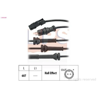 Imagem de EPS 1.960.069 Sensor de ABS Made in Italy OE Equivalent 607mm RENAULT: LAGUNA 2, ESPACE 4