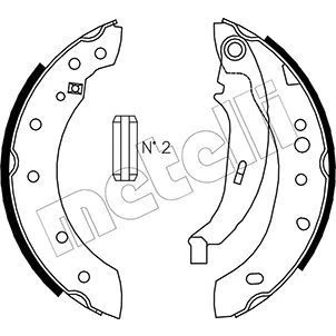 Imagem de METELLI 53 0332 Maxilas de Travão 203,0mm 39mm com acessórios PEUGEOT: 206 Hatchback, 207 Van