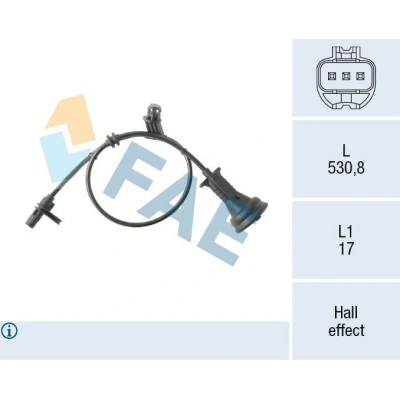 Imagem de FAE 78566 Sensor de ABS Hall 3 531 MERCEDES BENZ: Classe A