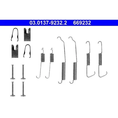 Imagem de ATE 03.0137 9232.2 Kit de acessórios, maxilas do travão MERCEDES BENZ: Classe A