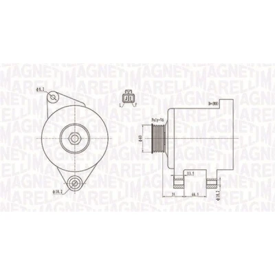 Imagem de Alternador MAGNETI MARELLI 063732017010