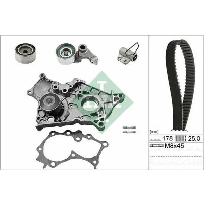 Imagem de INA 530 0543 30 bomba de Água + Kit Correia Distribuição com água TOYOTA: Corolla VIII Liftback, RAV4 II SUV, Compact