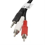 Imagem de Cabo Lanberg CA MJRC 10CC 0020 BK 3,5mm Macho para RCA 2m Preto Vermelho Branco