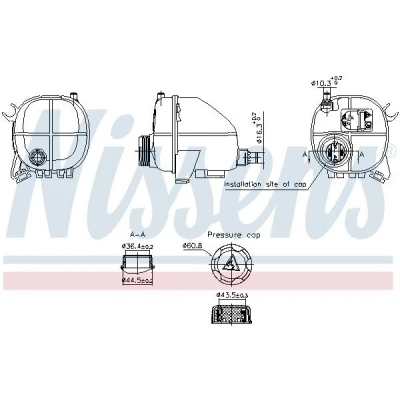 Imagem de NISSENS 996357 Depósito de Compensação Refrigerante 0,5 com capa