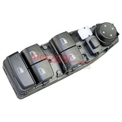 Imagem de METZGER 0916453 Interruptor, elevadores dos vidros do lado condutor, à frente BMW: 1 Hatchback, 5 Sedan, Touring