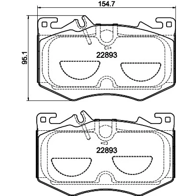 Imagem de HELLA 8DB 355 039 071 Jogo de pastilhas para travão disco preparado indicador aviso desgaste MERCEDES BENZ: Classe A, A Sedan