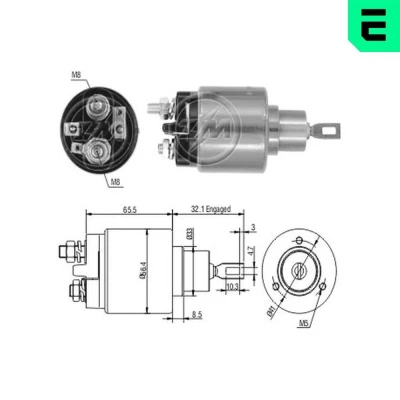 Imagem de Interruptor electromagnético, motor de arranque ERA ZM573