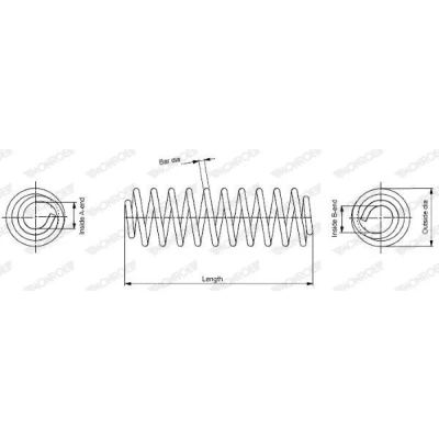 Imagem de MONROE SP3922 Mola de suspensão VOLKSWAGEN: Polo V Hatchback