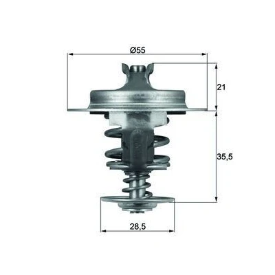 Imagem de MAHLE ORIGINAL TX 67 83D Termóstato, líquido de refrigeração 83 55 com junta PEUGEOT: 206 Hatchback, 307 Carrinha, Van, CITROËN: Xsara Picasso