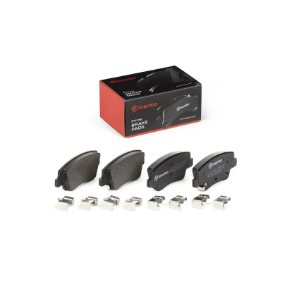 Imagem de BREMBO P 30 153 Jogo de pastilhas para travão disco com avisador sonoro desgaste chapa anti ruído, grampo do êmbolo