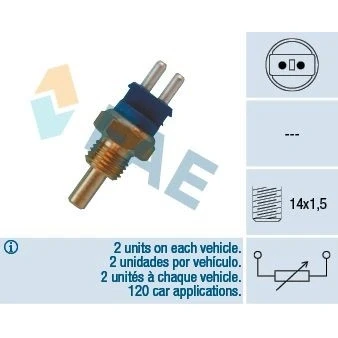Imagem de EPS 1.830.139 Sensor da Temperatura do Líquido de Refrigeração Made in Italy OE Equivalent MERCEDES BENZ: Classe C T modell, W124 Sedan