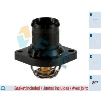 Imagem de FAE 5205589 Termóstato, líquido de refrigeração 89 com juntas PEUGEOT: 206 Hatchback, 307 Carrinha, CITROËN: Xsara Picasso