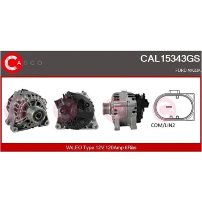 Imagem de CASCO CAL10124AS Alternador 12V 120A VOLKSWAGEN: Sharan I, GOLF 3, Caddy 2 Kastenwagen, SEAT: Ibiza 2, Córdoba I Vario, Inca, FORD: Galaxy Mk1 MPV