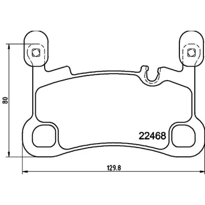 Imagem de HELLA 8DB 355 039 111 Jogo de pastilhas para travão disco preparado indicador aviso desgaste
